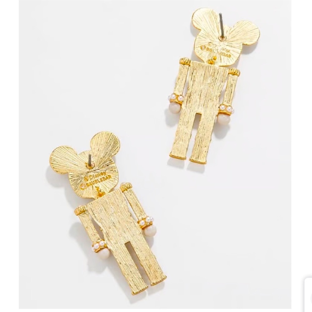 BaubleBar x Disney Mickey Mouse Gold Nutcracker Earrings New - Picture 4 of 5